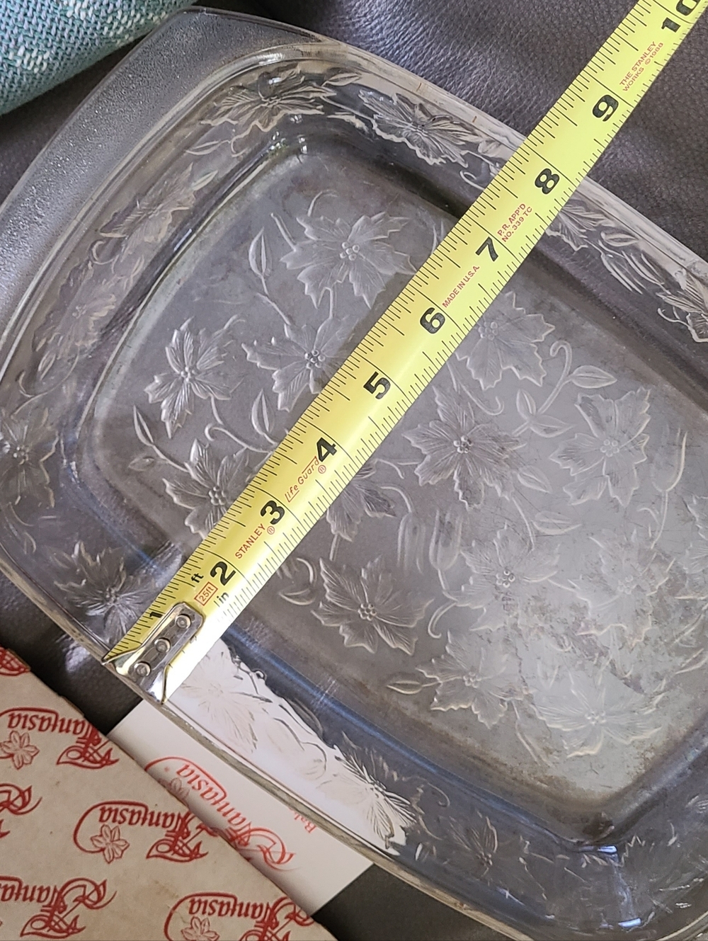 Vintage Princess House Exclusive Fantasia Glass Lasagna Baking 13.5x8.5x2 - Picture 8 of 8